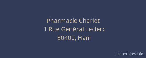 Pharmacie Charlet