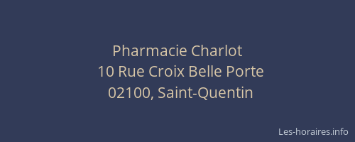 Pharmacie Charlot