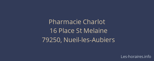 Pharmacie Charlot