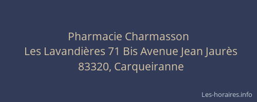 Pharmacie Charmasson