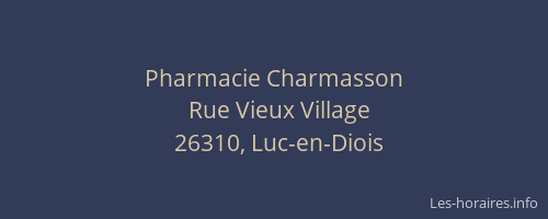Pharmacie Charmasson
