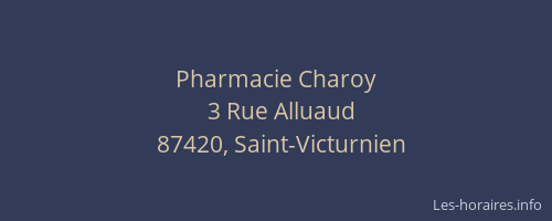 Pharmacie Charoy