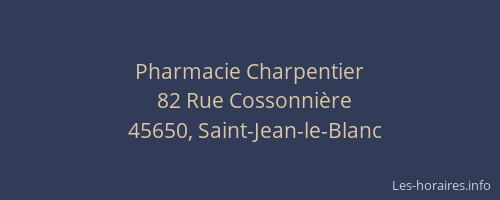 Pharmacie Charpentier