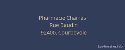 Pharmacie Charras