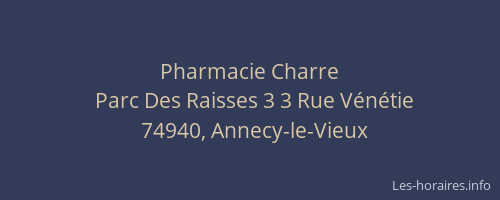 Pharmacie Charre