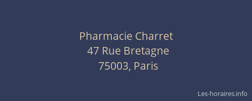 Pharmacie Charret