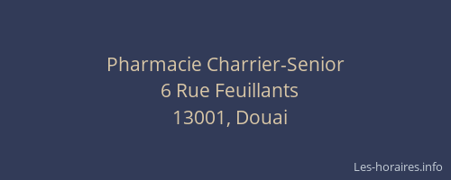 Pharmacie Charrier-Senior