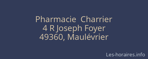Pharmacie  Charrier