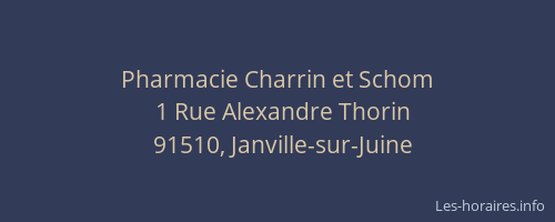 Pharmacie Charrin et Schom