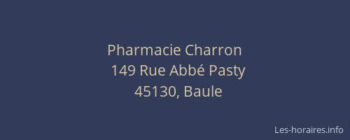 Pharmacie Charron
