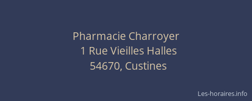 Pharmacie Charroyer