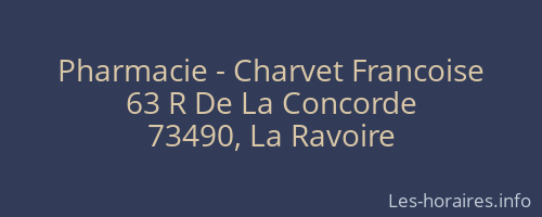 Pharmacie - Charvet Francoise