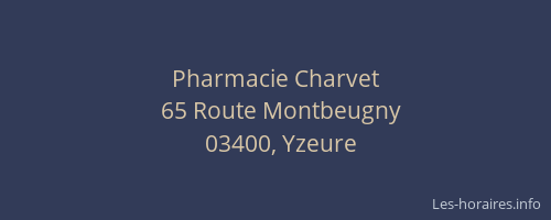Pharmacie Charvet
