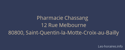 Pharmacie Chassang