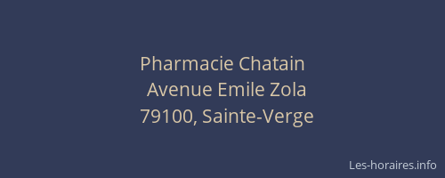 Pharmacie Chatain