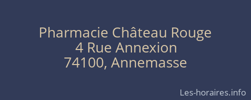 Pharmacie Château Rouge