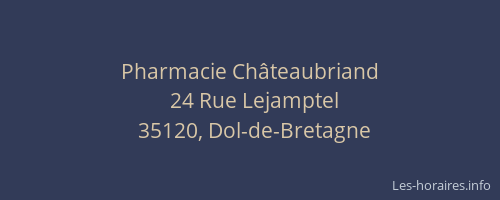 Pharmacie Châteaubriand