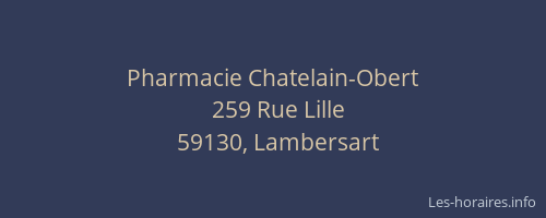 Pharmacie Chatelain-Obert