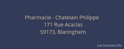 Pharmacie - Chatelain Philippe