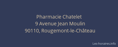 Pharmacie Chatelet