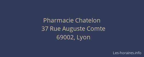 Pharmacie Chatelon