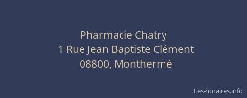 Pharmacie Chatry