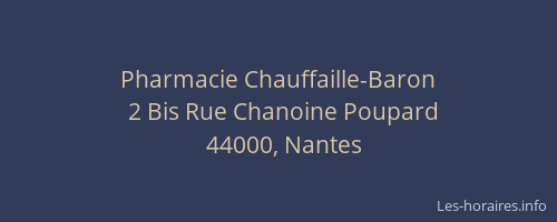 Pharmacie Chauffaille-Baron