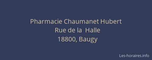 Pharmacie Chaumanet Hubert