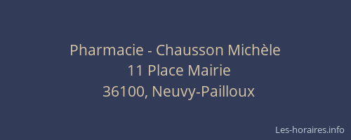 Pharmacie - Chausson Mich&egrave;le