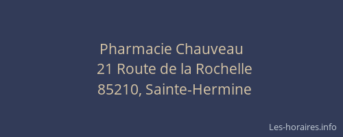 Pharmacie Chauveau