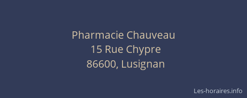 Pharmacie Chauveau