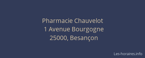 Pharmacie Chauvelot