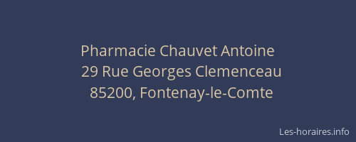 Pharmacie Chauvet Antoine