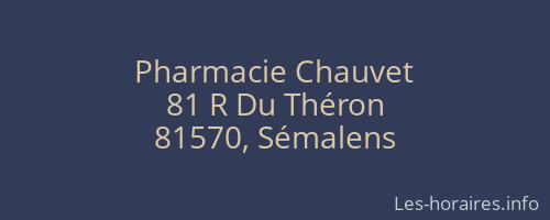 Pharmacie Chauvet