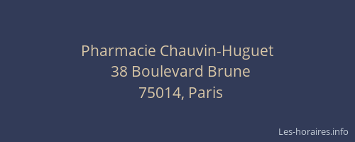 Pharmacie Chauvin-Huguet