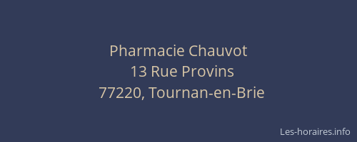 Pharmacie Chauvot