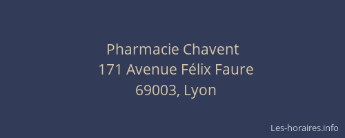 Pharmacie Chavent