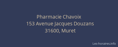 Pharmacie Chavoix