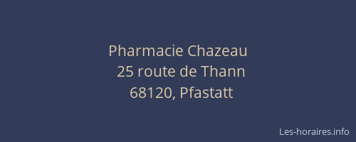 Pharmacie Chazeau