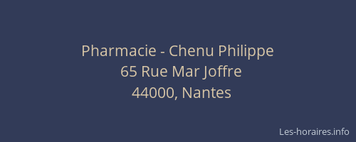 Pharmacie - Chenu Philippe