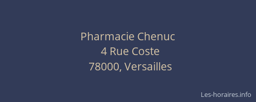 Pharmacie Chenuc
