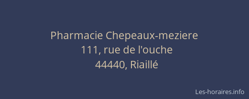 Pharmacie Chepeaux-meziere