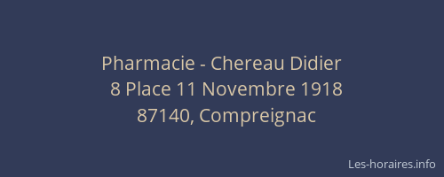 Pharmacie - Chereau Didier