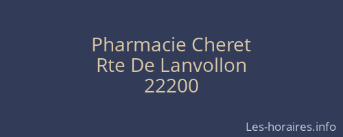 Pharmacie Cheret