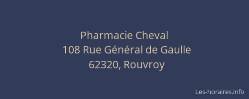 Pharmacie Cheval
