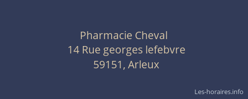 Pharmacie Cheval