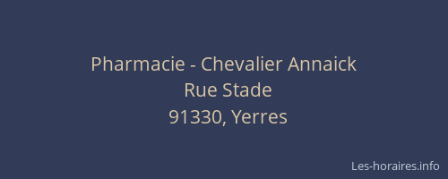 Pharmacie - Chevalier Annaick