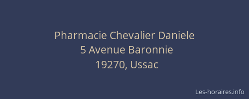 Pharmacie Chevalier Daniele