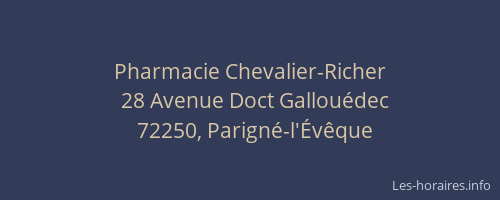 Pharmacie Chevalier-Richer