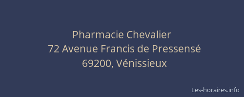 Pharmacie Chevalier
